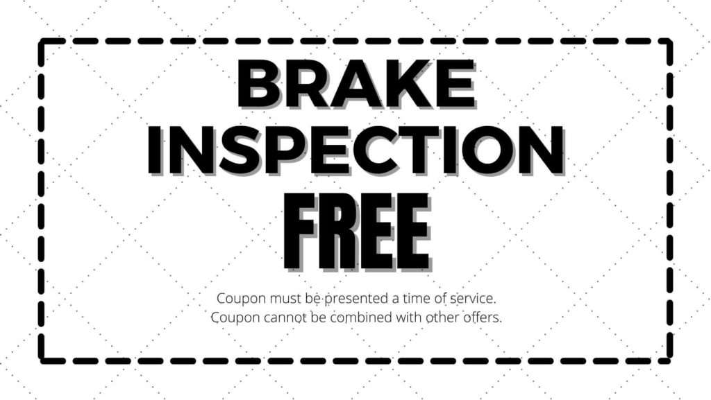 brake service coupon for free brake inspection