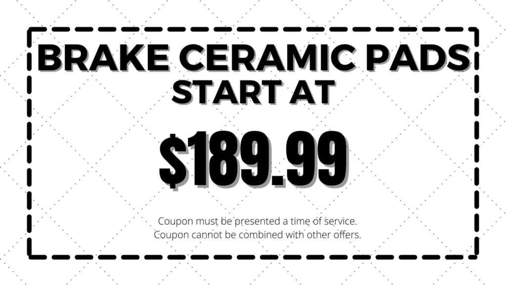 $189.99 brake pad replacement coupon
