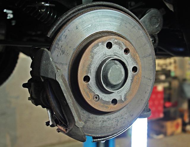 Brake Pad Replacement - Close up of a car brake system