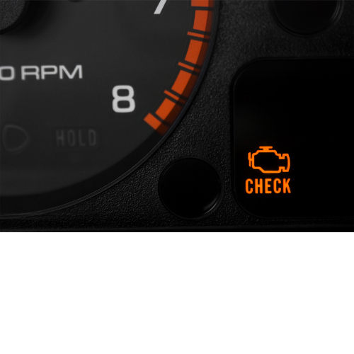check engine light on in car